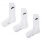 Nike Calza Eleveted Tris Pack Bianco