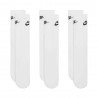 Nike Calza Eleveted Tris Pack Bianco