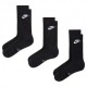 Nike Calza Eleveted Tris Pack Nero