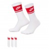 Nike Calza Tris Pack Tris Pack Banda Rossa Bianco