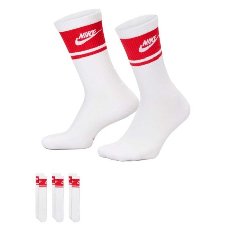 Nike Calza Tris Pack Tris Pack Banda Rossa Bianco