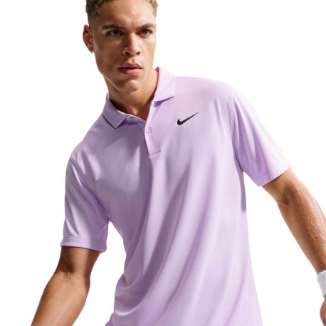 Nike Court Dri-Fit Polo Tennis Violet Mist Nero Uomo