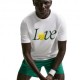Nike Court T-Shirt Tennis Cotton Love Bianco Uomo