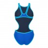 Arena Costume Intero Piscina Big Logo One Piece Neon Blu Donna