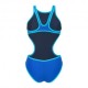 Arena Costume Intero Piscina Big Logo One Piece Neon Blu Donna