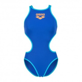 Arena Costume Intero Piscina Big Logo One Piece Neon Blu Donna