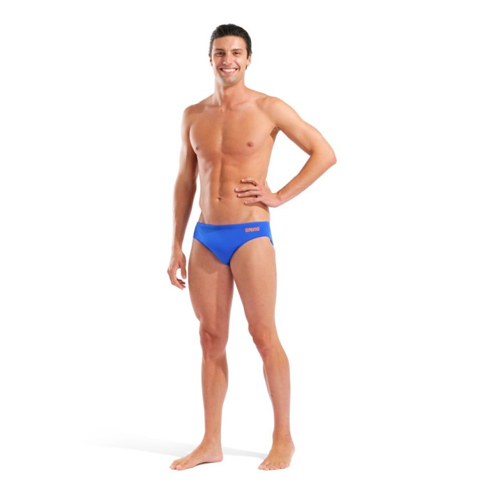 Arena Costume Intero Piscina Slip Team Solid Neon Blu Uomo