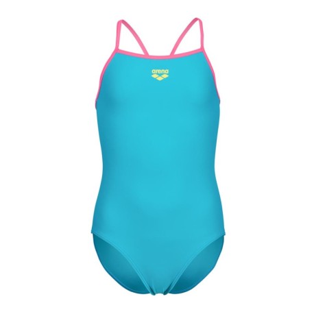 Arena Costume Intero Piscina Light Drop Solid Eyeblush Rosa Bambina