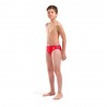 Arena Costume Intero Piscina Slip Briefs Solid Rosso Turquoise Bambino