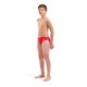 Arena Costume Intero Piscina Slip Briefs Solid Rosso Turquoise Bambino