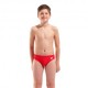 Arena Costume Intero Piscina Slip Briefs Solid Rosso Turquoise Bambino