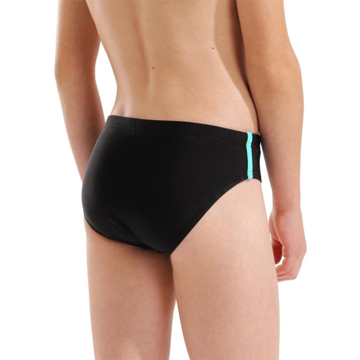 Arena Costume Intero Piscina Slip Briefs Solid Nero Giallo Bambino