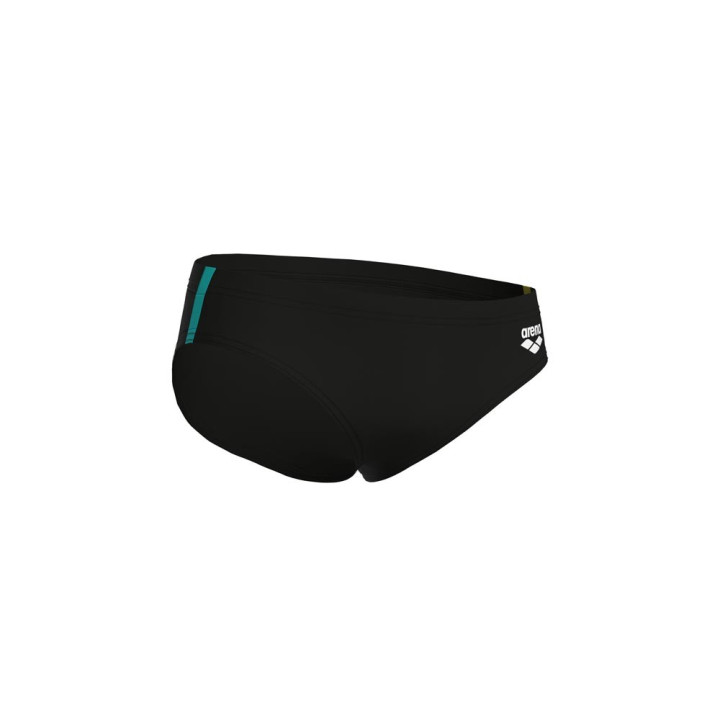 Arena Costume Intero Piscina Slip Briefs Solid Nero Giallo Bambino