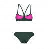 Arena Costume Intero Piscina Due Pezzi Piscina Bandeau Solid Dark Sage Donna