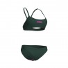 Arena Costume Intero Piscina Due Pezzi Piscina Bandeau Solid Dark Sage Donna