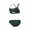 Arena Costume Intero Piscina Due Pezzi Piscina Bandeau Solid Dark Sage Donna