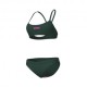 Arena Costume Intero Piscina Due Pezzi Piscina Bandeau Solid Dark Sage Donna