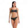 Arena Costume Intero Piscina Due Pezzi Piscina Bandeau Solid Dark Sage Donna