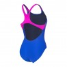 Arena Costume Intero Piscina Con Reggiseno Interno Lily Swim Pro Back Blu Fucsia Donna
