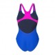 Arena Costume Intero Piscina Con Reggiseno Interno Lily Swim Pro Back Blu Fucsia Donna