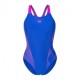 Arena Costume Intero Piscina Con Reggiseno Interno Lily Swim Pro Back Blu Fucsia Donna