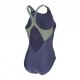 Arena Costume Intero Piscina Scratchy V Back Navy Sage Donna
