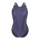 Arena Costume Intero Piscina Scratchy V Back Navy Sage Donna