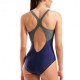 Arena Costume Intero Piscina Scratchy V Back Navy Sage Donna