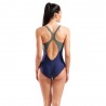 Arena Costume Intero Piscina Scratchy V Back Navy Sage Donna