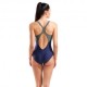 Arena Costume Intero Piscina Scratchy V Back Navy Sage Donna