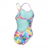 Arena Costume Intero Piscina Glass Light Drop Multi Bianco Donna