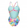 Arena Costume Intero Piscina Glass Light Drop Multi Bianco Donna
