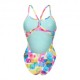 Arena Costume Intero Piscina Glass Light Drop Multi Bianco Donna