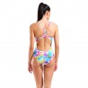 Arena Costume Intero Piscina Glass Light Drop Multi Bianco Donna