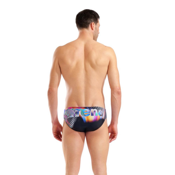 Arena Costume Intero Piscina Slip Lit Logo Fanta Back Nero Multi Uomo