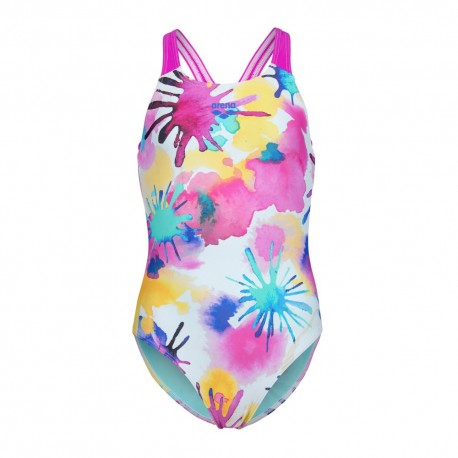 Arena Costume Intero Piscina Spraying Nero Water Bambina