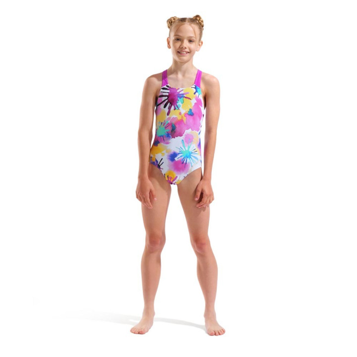 Arena Costume Intero Piscina Spraying Nero Water Bambina