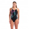 Arena Costume Intero Piscina Graphic Swim Pro Nero-Water Donna