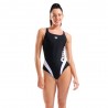Arena Costume Intero Piscina Stripeflow Nero Bianco Donna