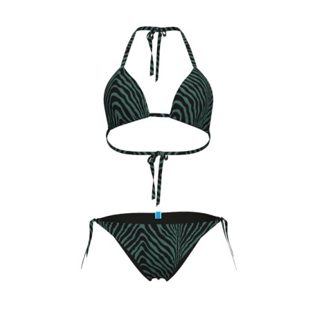 Arena Bikini Fantasia Zebra Verde Donna