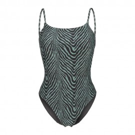 Arena Costume Intero Fantasia Zebra Verde Donna