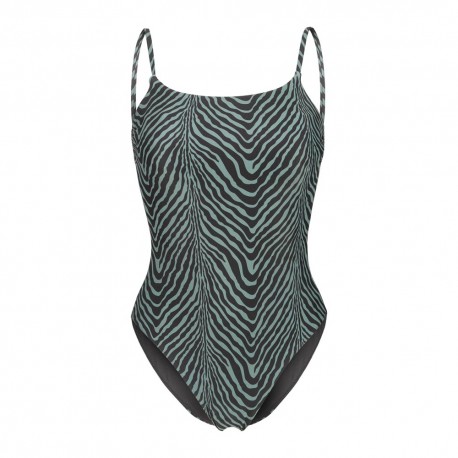 Arena Costume Intero Fantasia Zebra Verde Donna