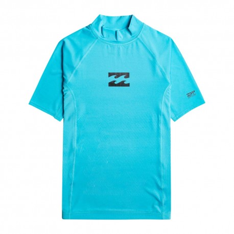 Billabong T-Shirt Uv Wave Rashguard Junior Celeste Bambino