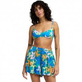 Billabong Pantaloncini Mare Fiori Blu Donna