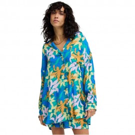 Billabong Camicia Fiori Blu Donna