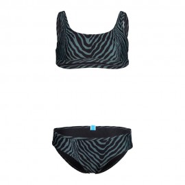 Arena Bikini Bralette Fantasia Zebra Verde Bambina
