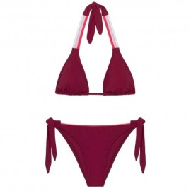 Sundek Bikini Fiocco Costume Slip Bordeaux Donna