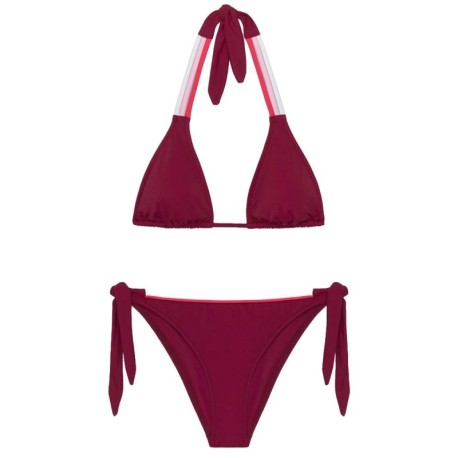 Sundek Bikini Fiocco Costume Slip Bordeaux Donna