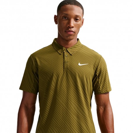 Nike Polo Tennis Slam Ao 26 Night Olive Flak Saffron Quartz Uomo