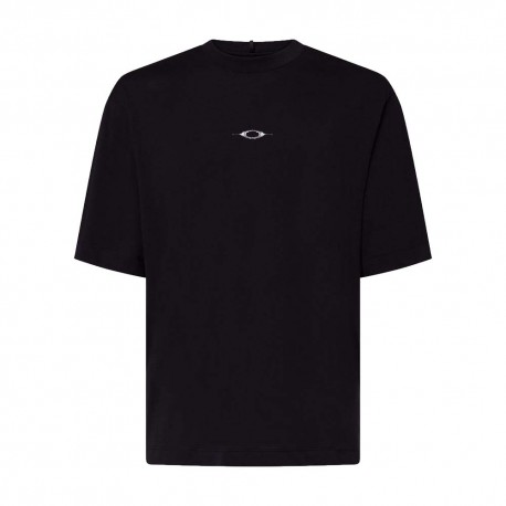 Oakley T-Shirt Logo Back Stacket Metal Nero Uomo